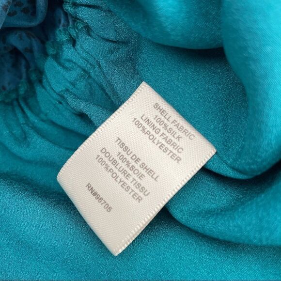 Rebecca Taylor Python Print 3/4 Sleeve Silk Shirt Dress Tunic In Jade Size 0 - Picture 13 of 13